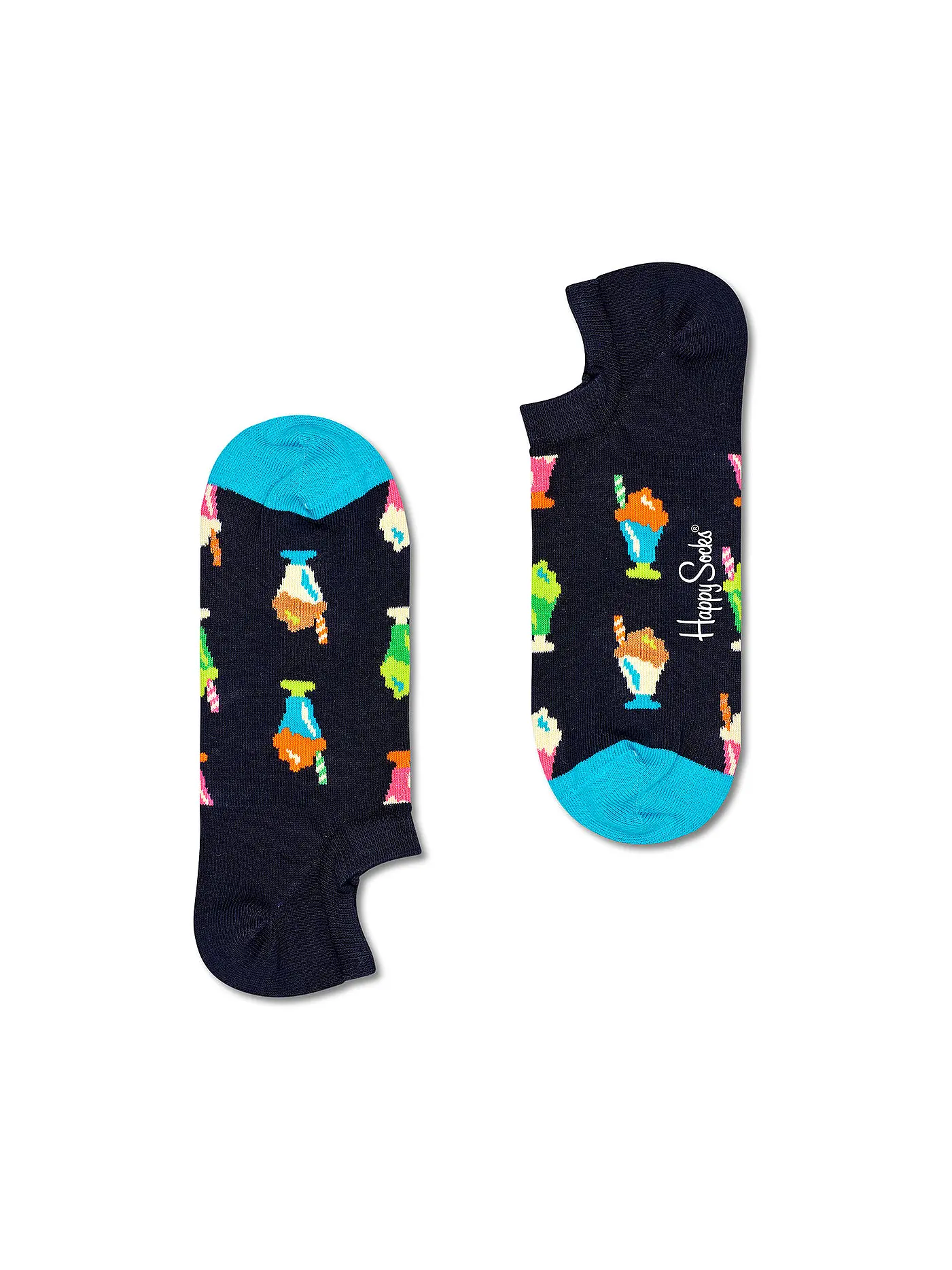 HAPPY SOCKS | Damen Sneaker Socken MILKSHAKE 36-40 medium blue | 